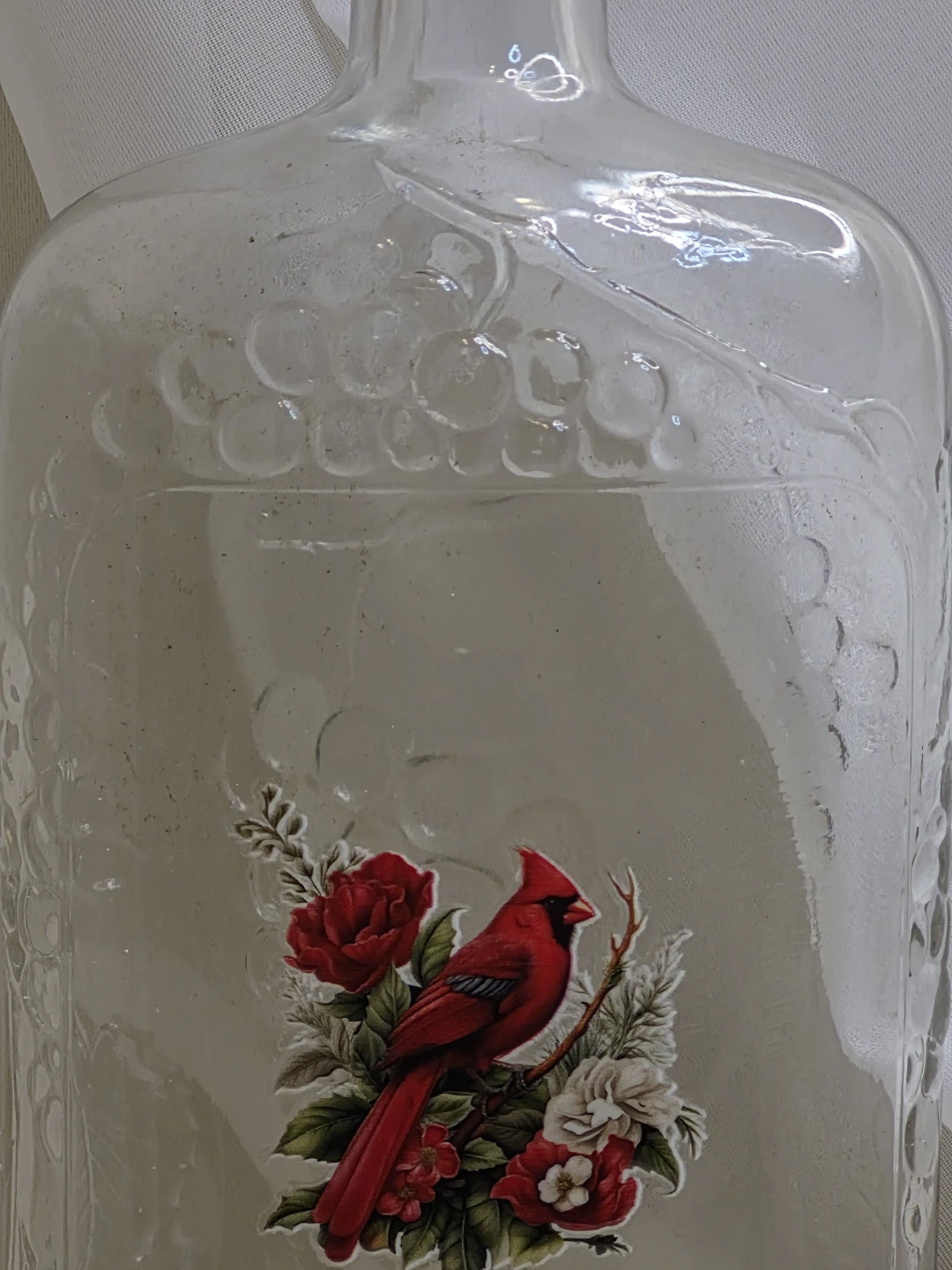 Vintage Jordan 10" Clear Glass Wine Bottle... - photo 3