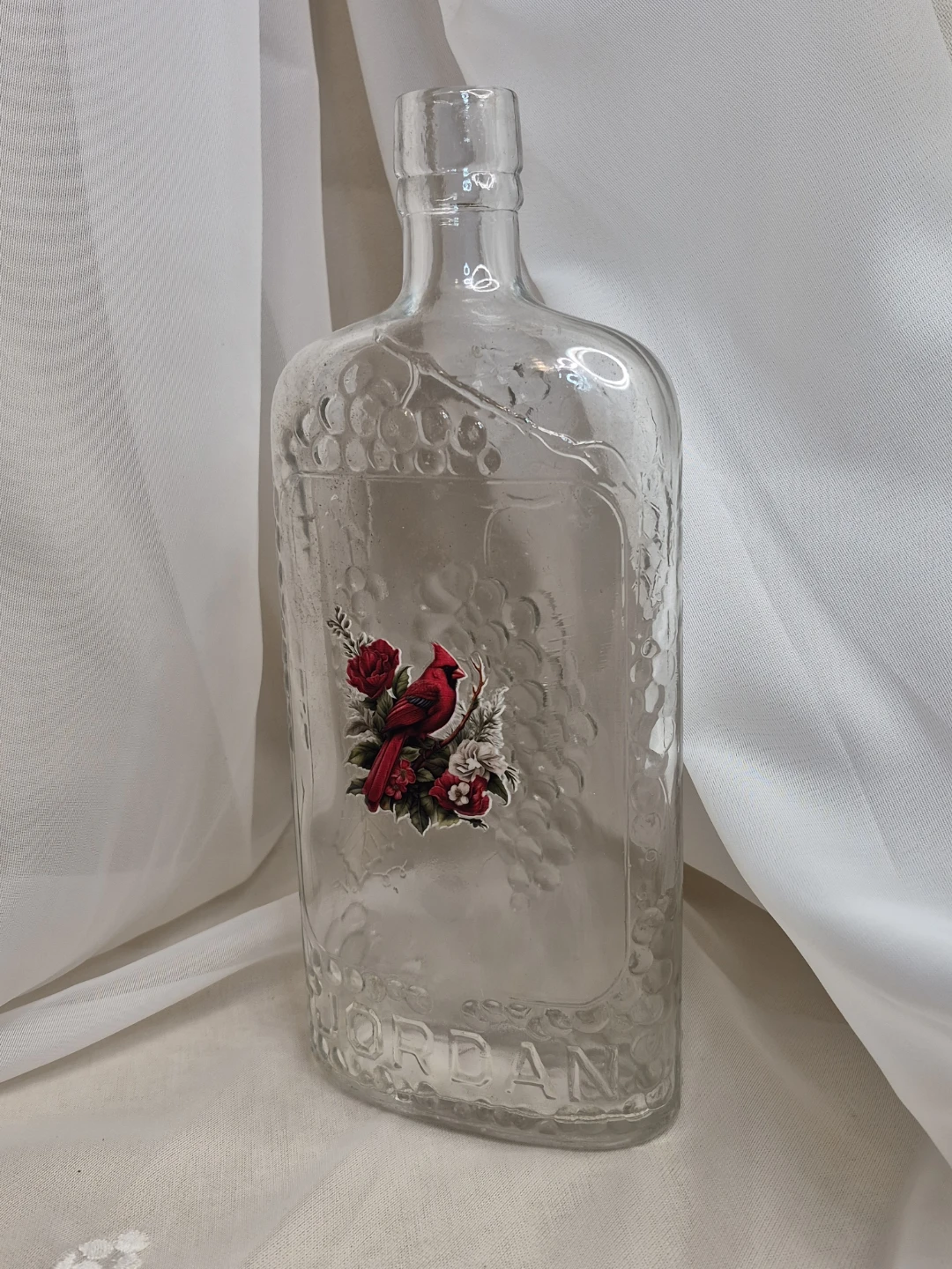 Vintage Jordan 10" Clear Glass Wine Bottle... - photo 5