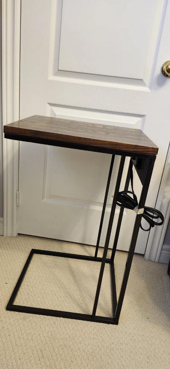 C-Table with Built-in Outlet and USB Ports - photo 2