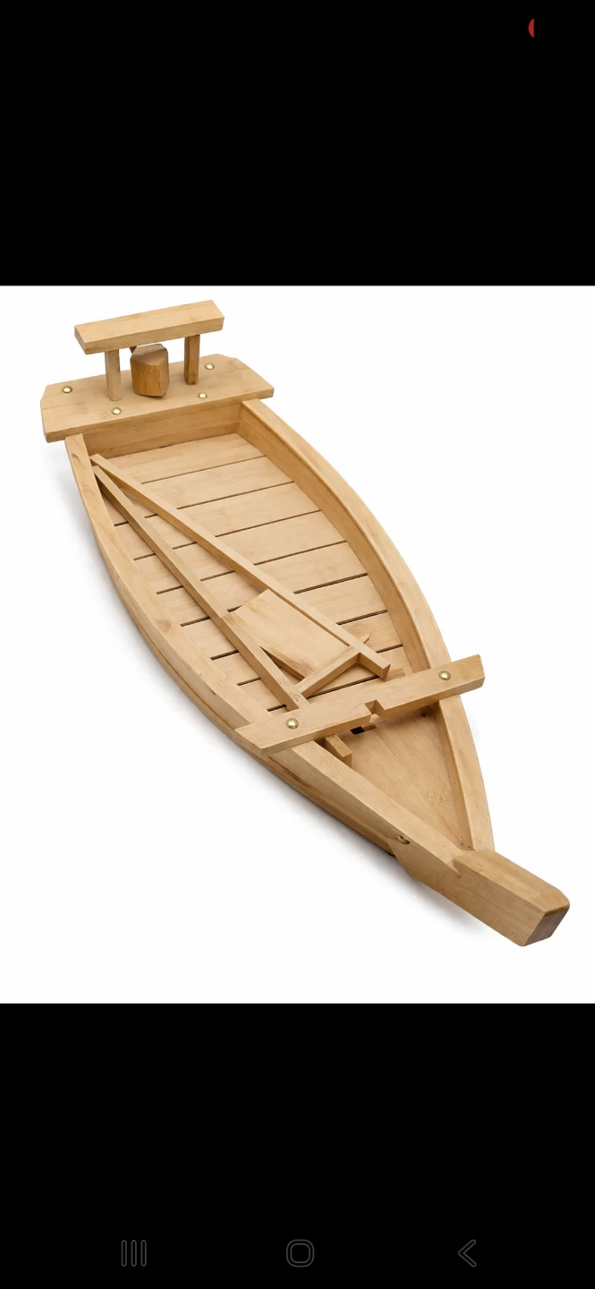 Premium Wooden Sushi Boat Tray – Eye-Catching & Unique