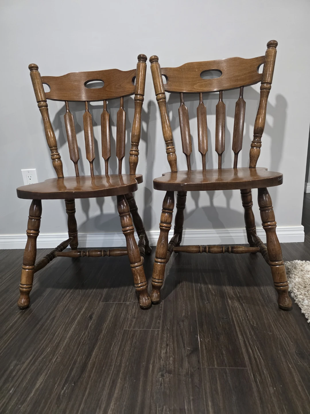 Set of 2 Wooden Dining Chairs - photo 2