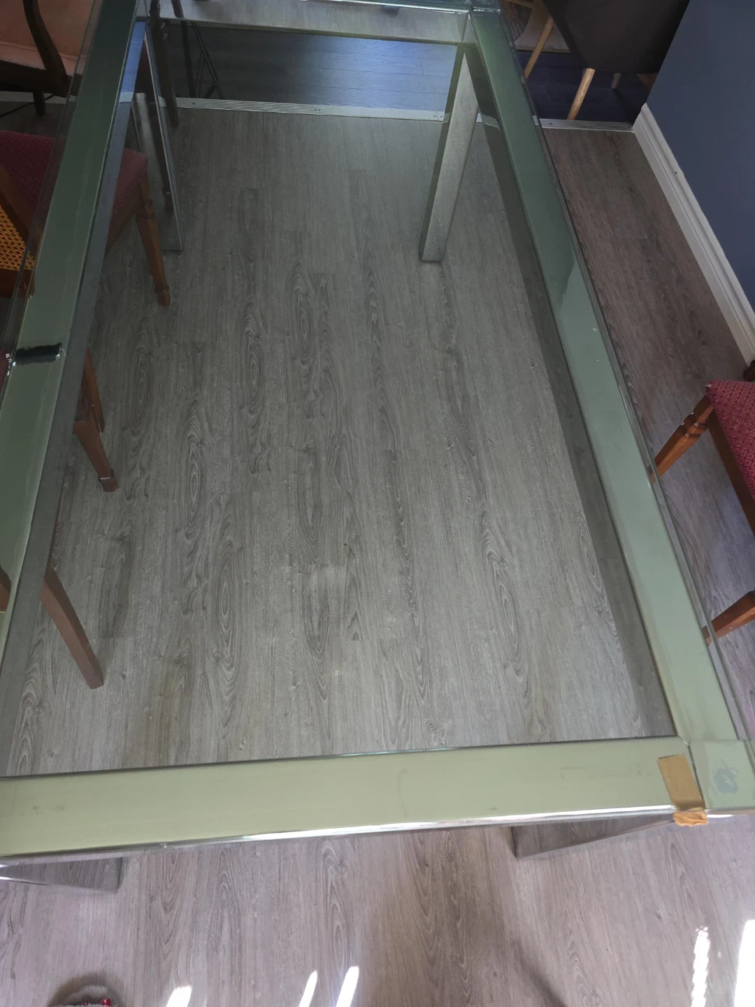 Glass and Metal Dining Table - photo 2