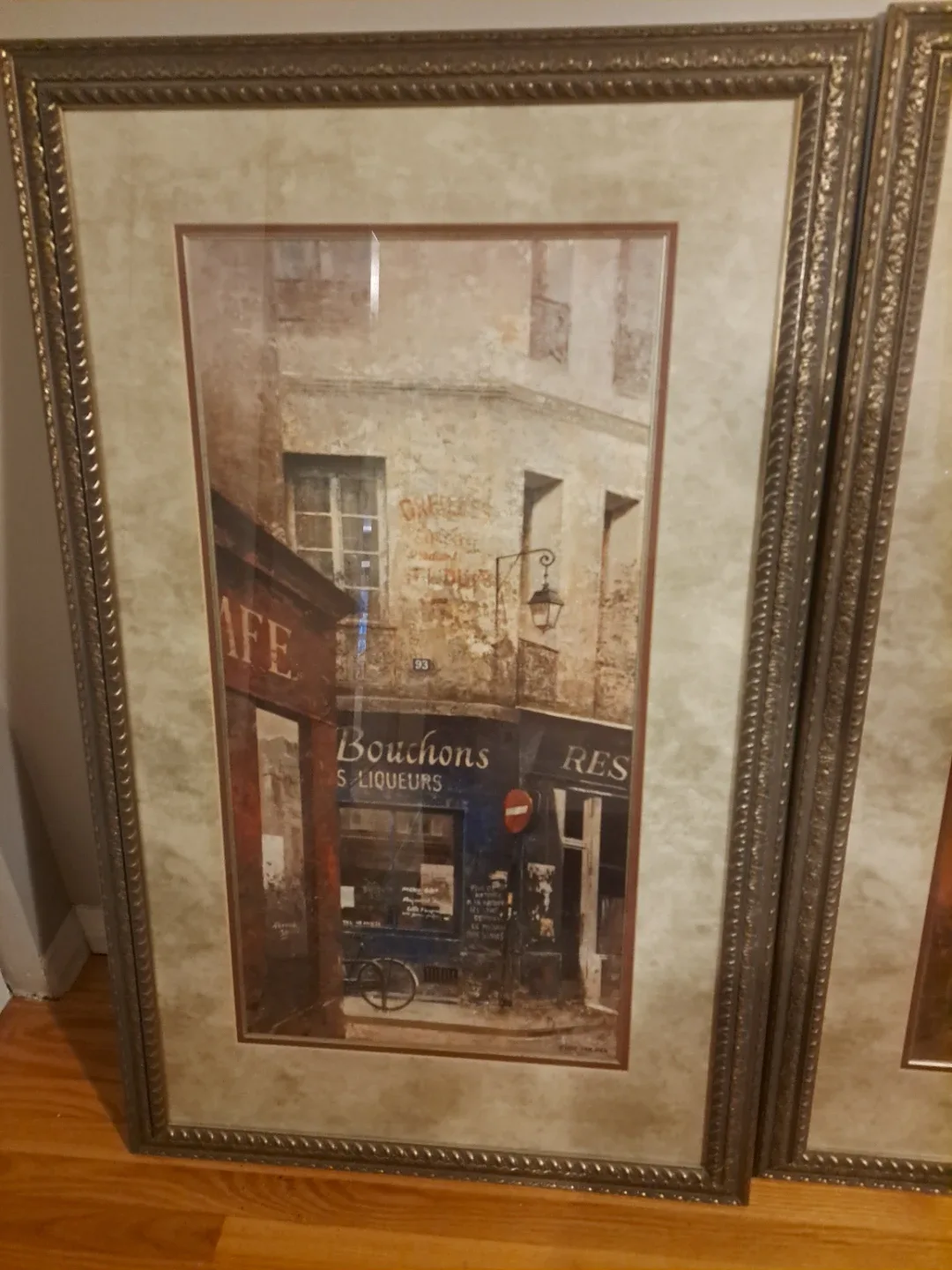 Set of 2 Framed Parisian Street Scene Art Prints - photo 2