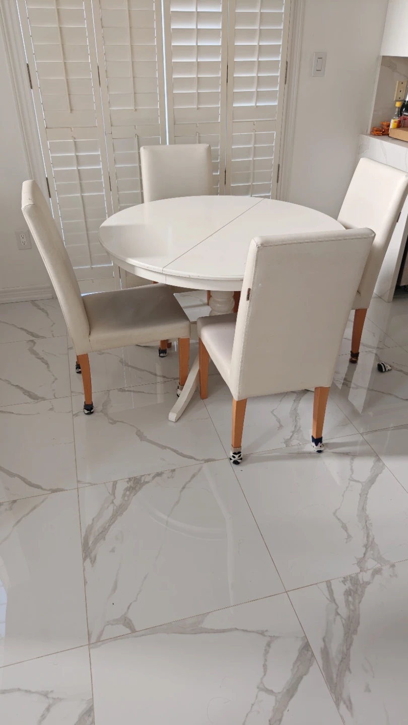White Extendable Dining Table Set