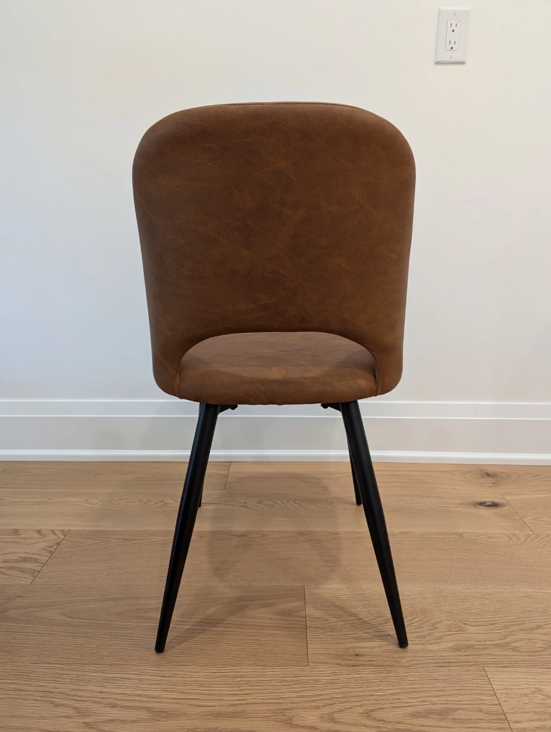 4x Brand New Brown Vegan Leather Chairs - photo 2