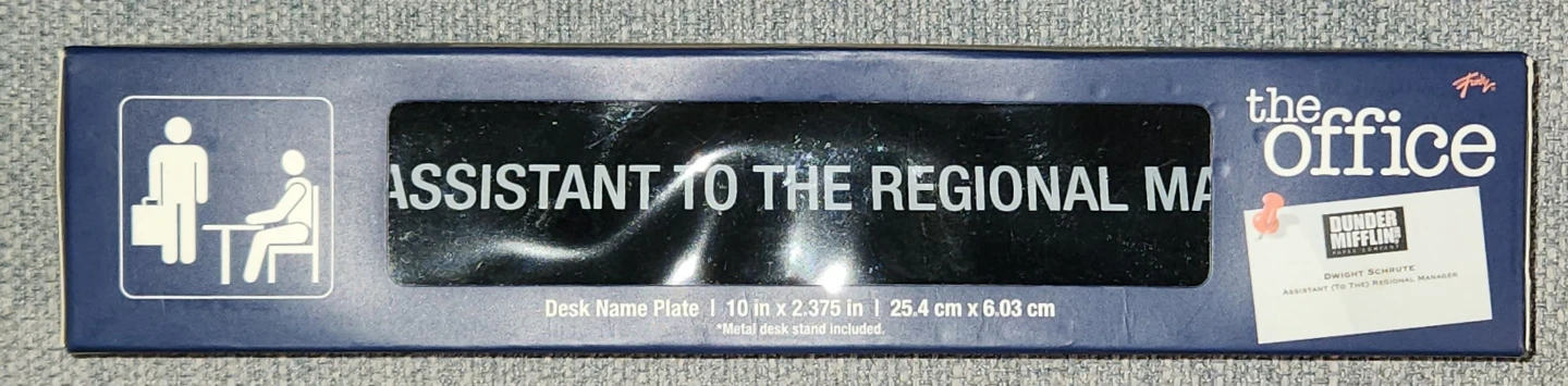 P/U The Office Assistant to the Regional Manager Desk Plate