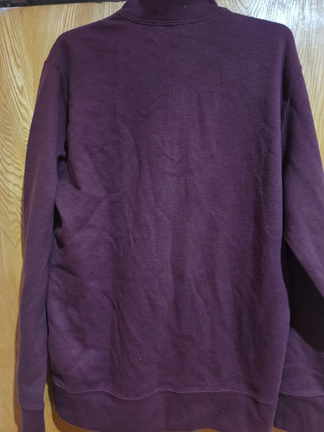 Lands' End Quarter Zip Sweatshirt Burgundy Small - photo 3