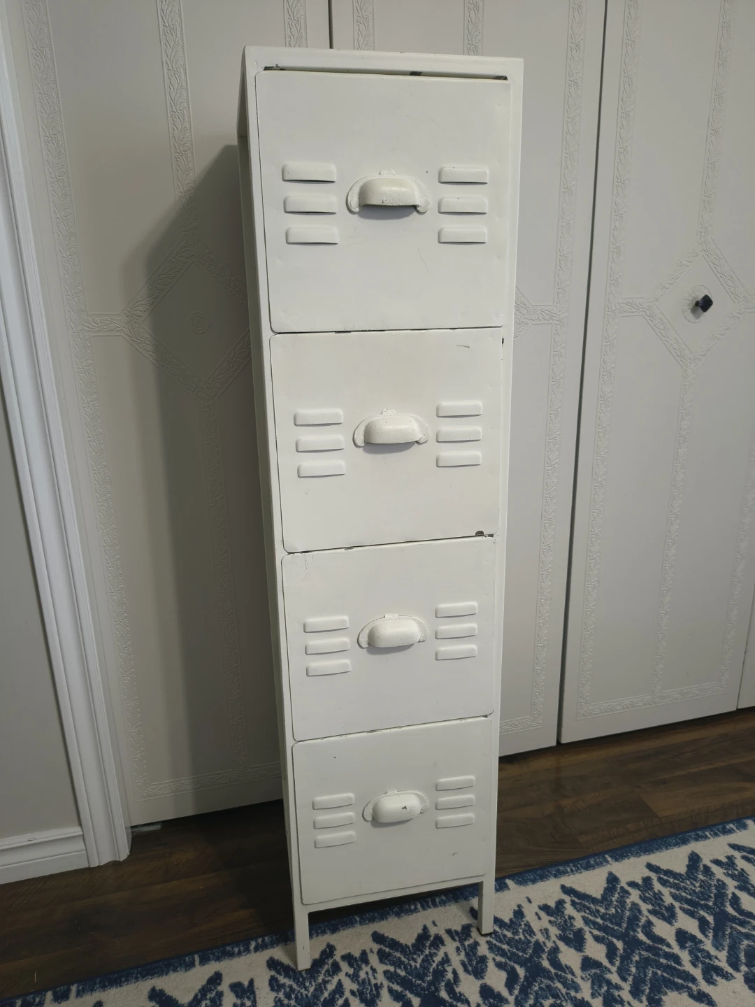 White 4-Drawer Metal Locker Cabinet