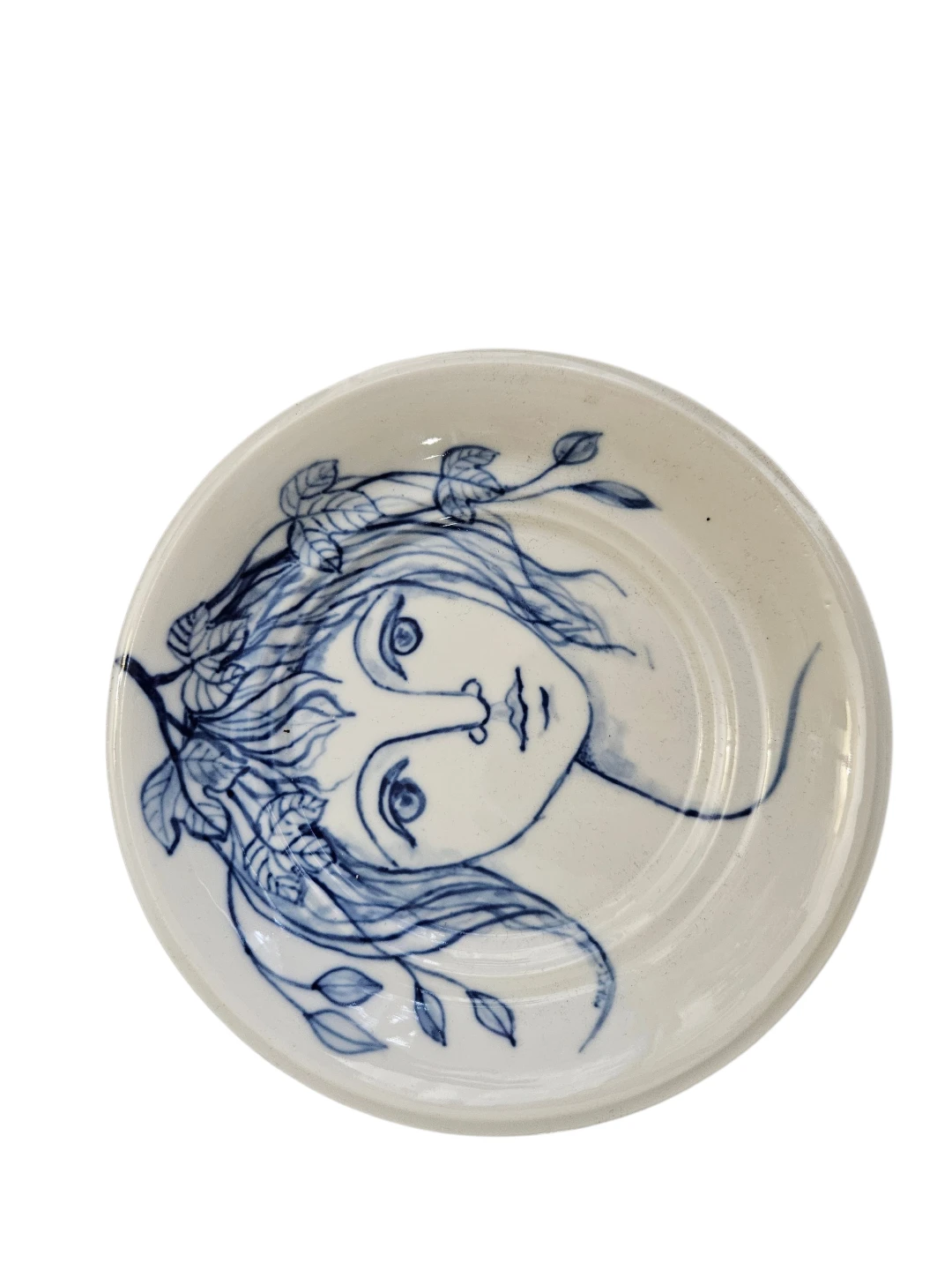 Hand-Painted Ceramic Plates - Woman and Cat Designs - photo 2