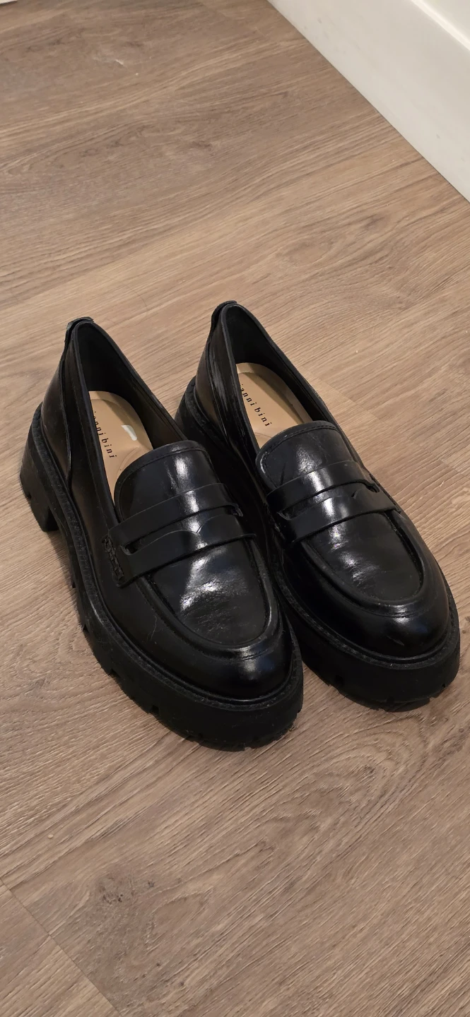 Gianni Bini Black Chunky Loafers
