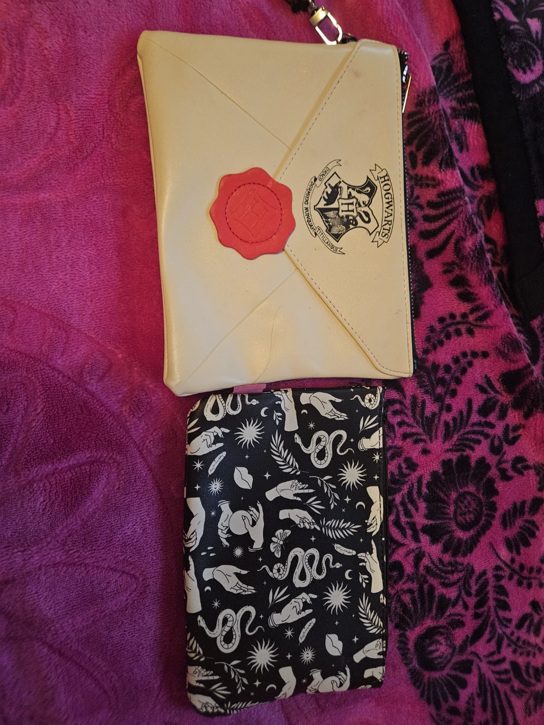 Hogwarts letter bag and celestial pouch makeup bags or other use