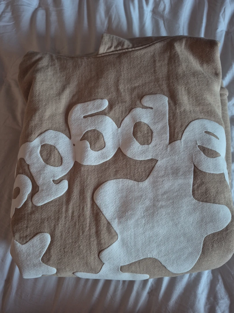 Sand beluga Sp5der hoodie (Authentic)