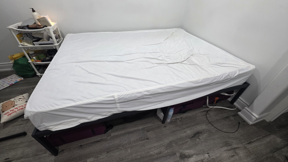 Queen bed frame with high density mattress - photo 5
