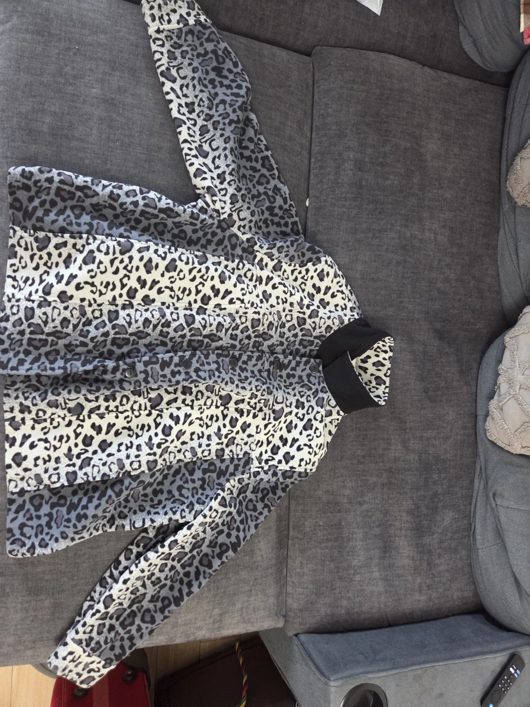 Leopard Print Fleece Jacket