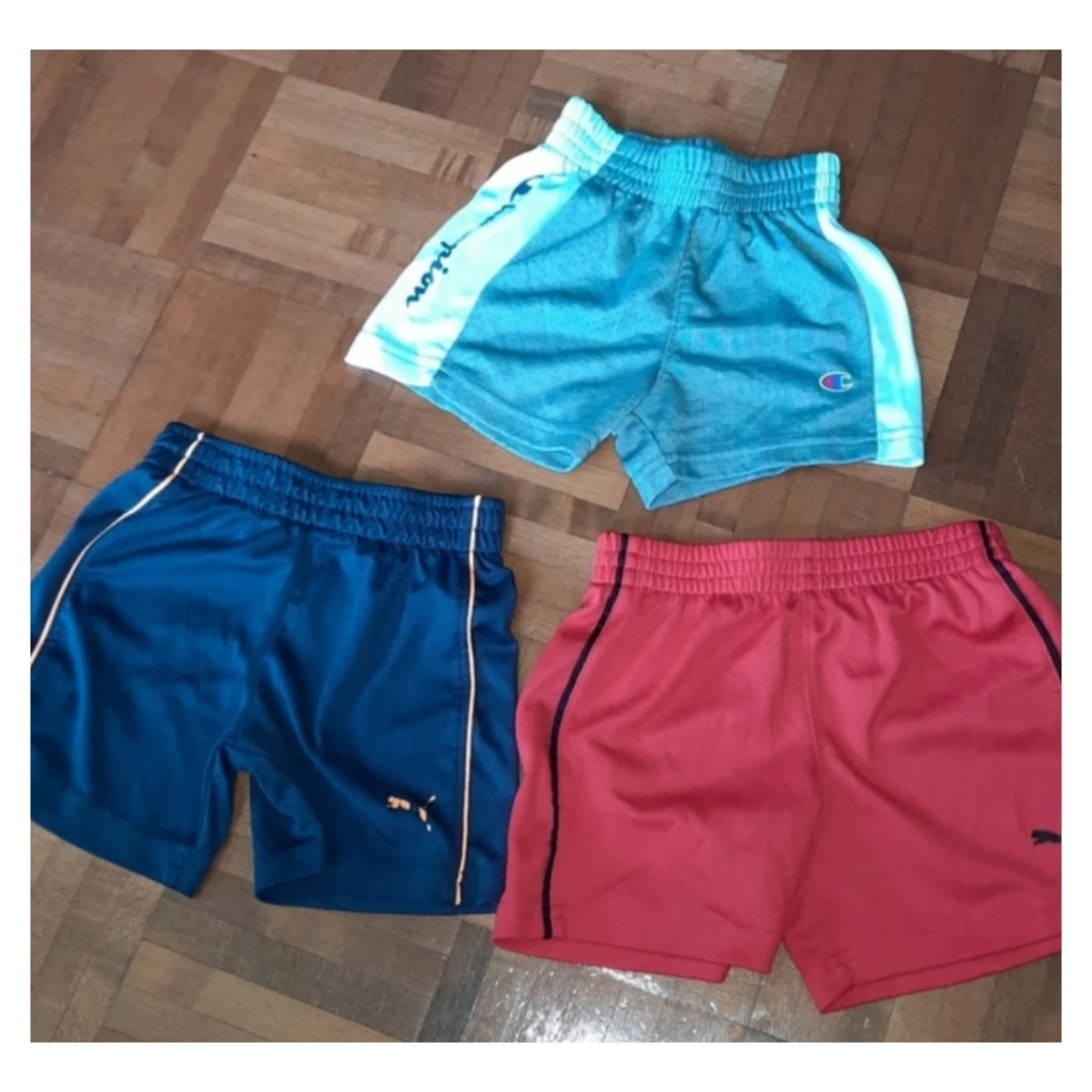 Bundle of 3 Kids Athletic Shorts - Champion, Puma
