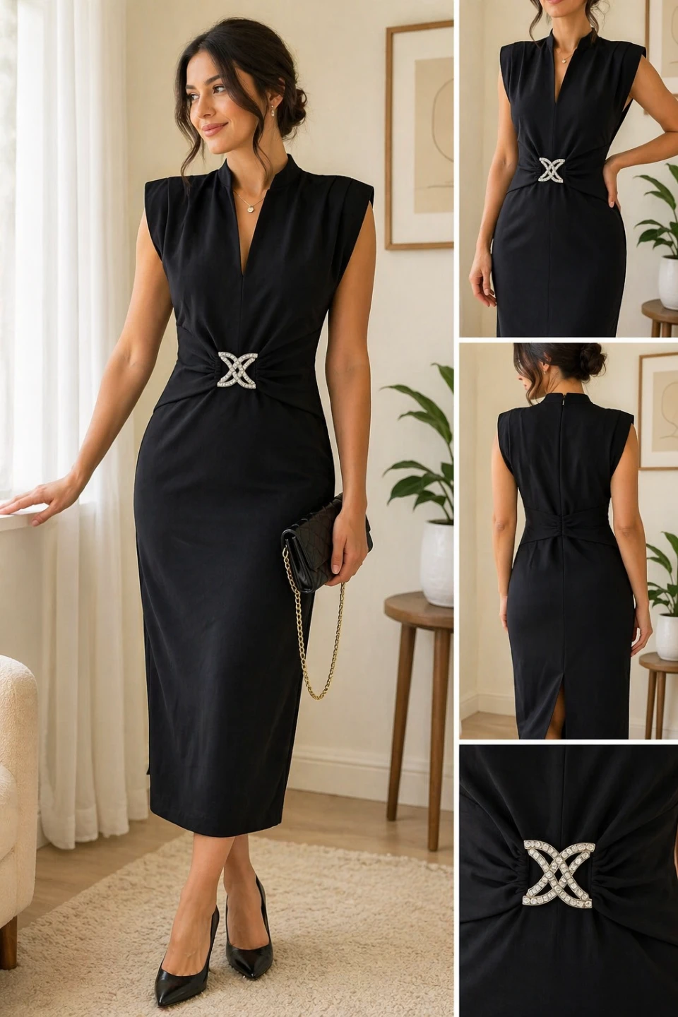 Blue party wear dress