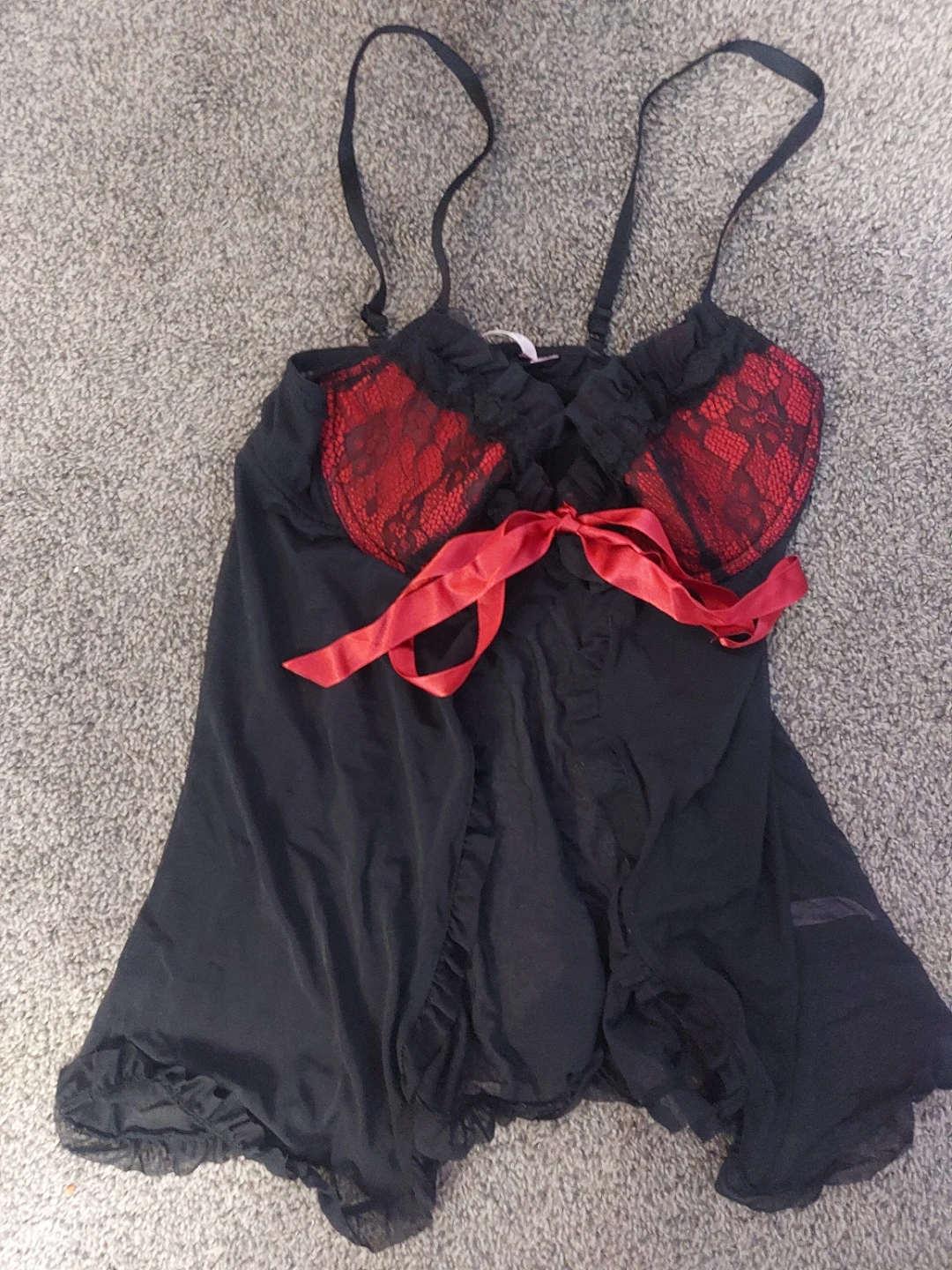 La vie en rose black and red lingerie top - photo 3