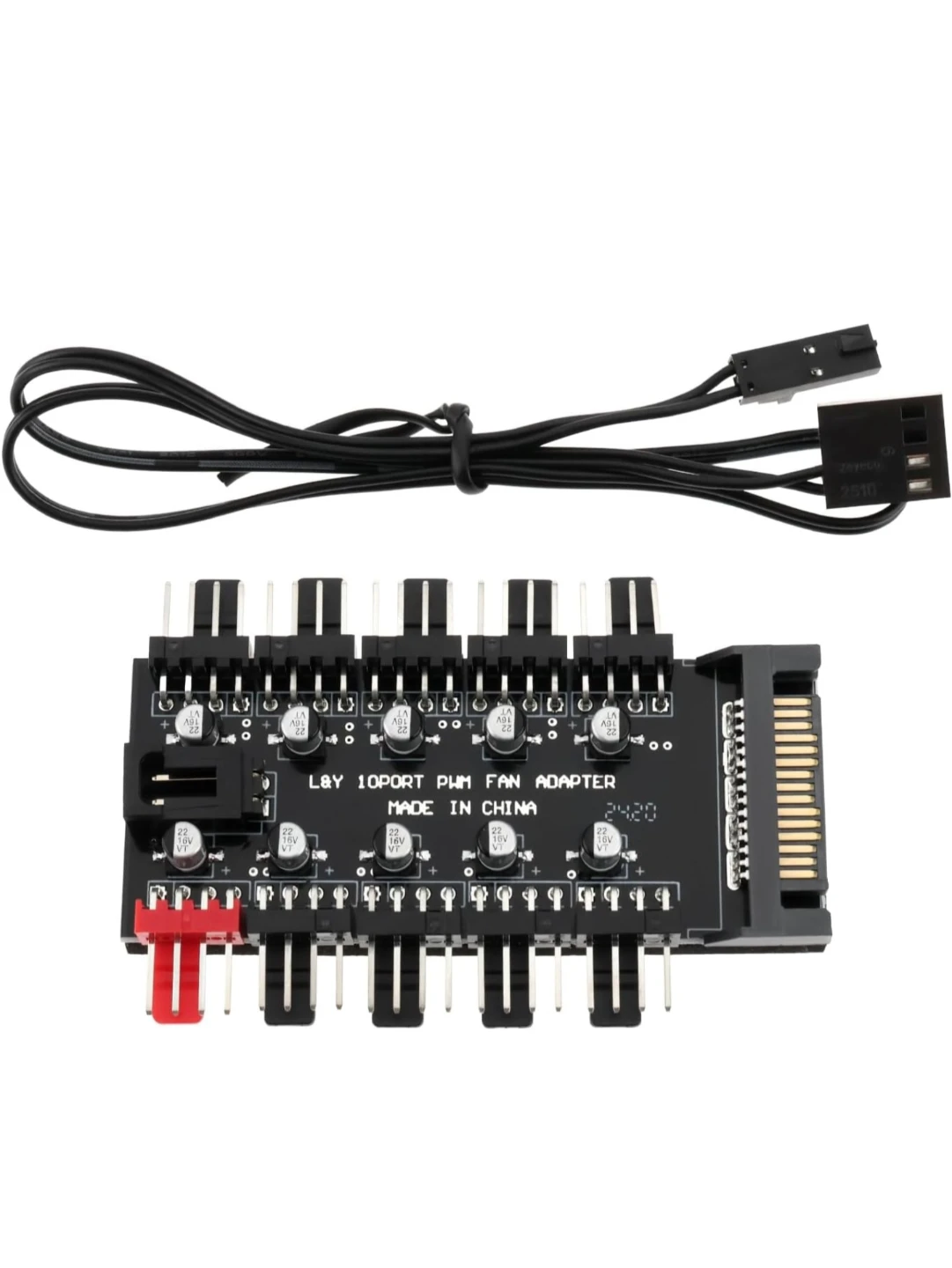 10-Port PWM Fan Hub Adapter