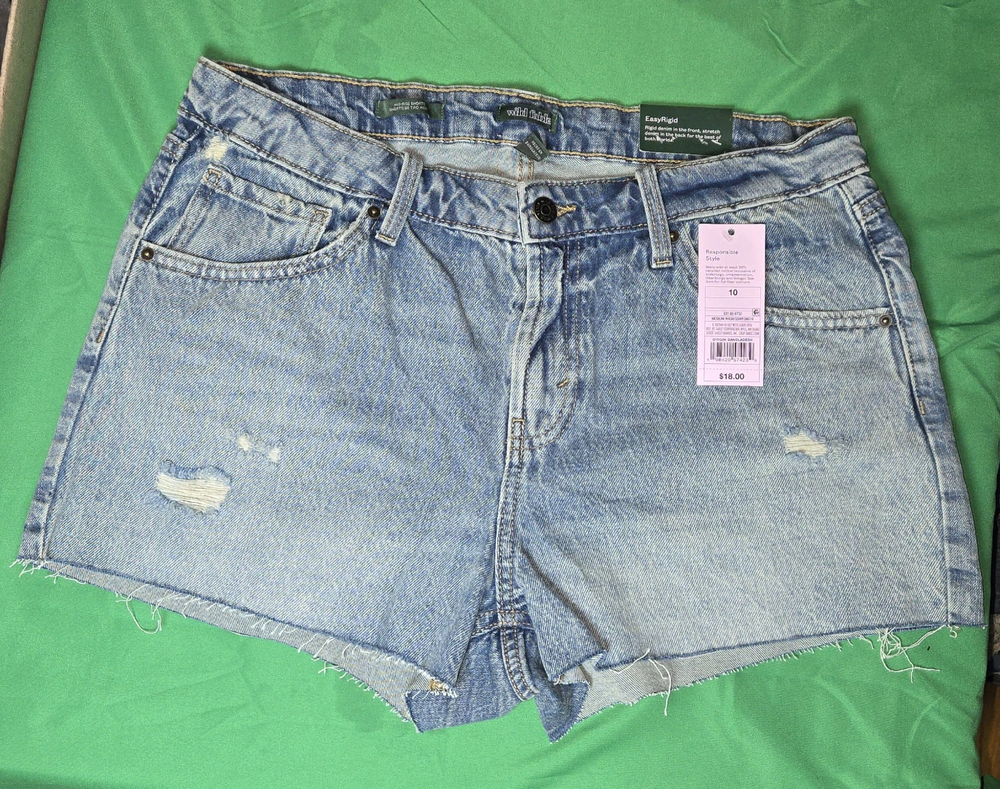 Wild Fable Women's Mid-Rise Denim Shorts Size 10