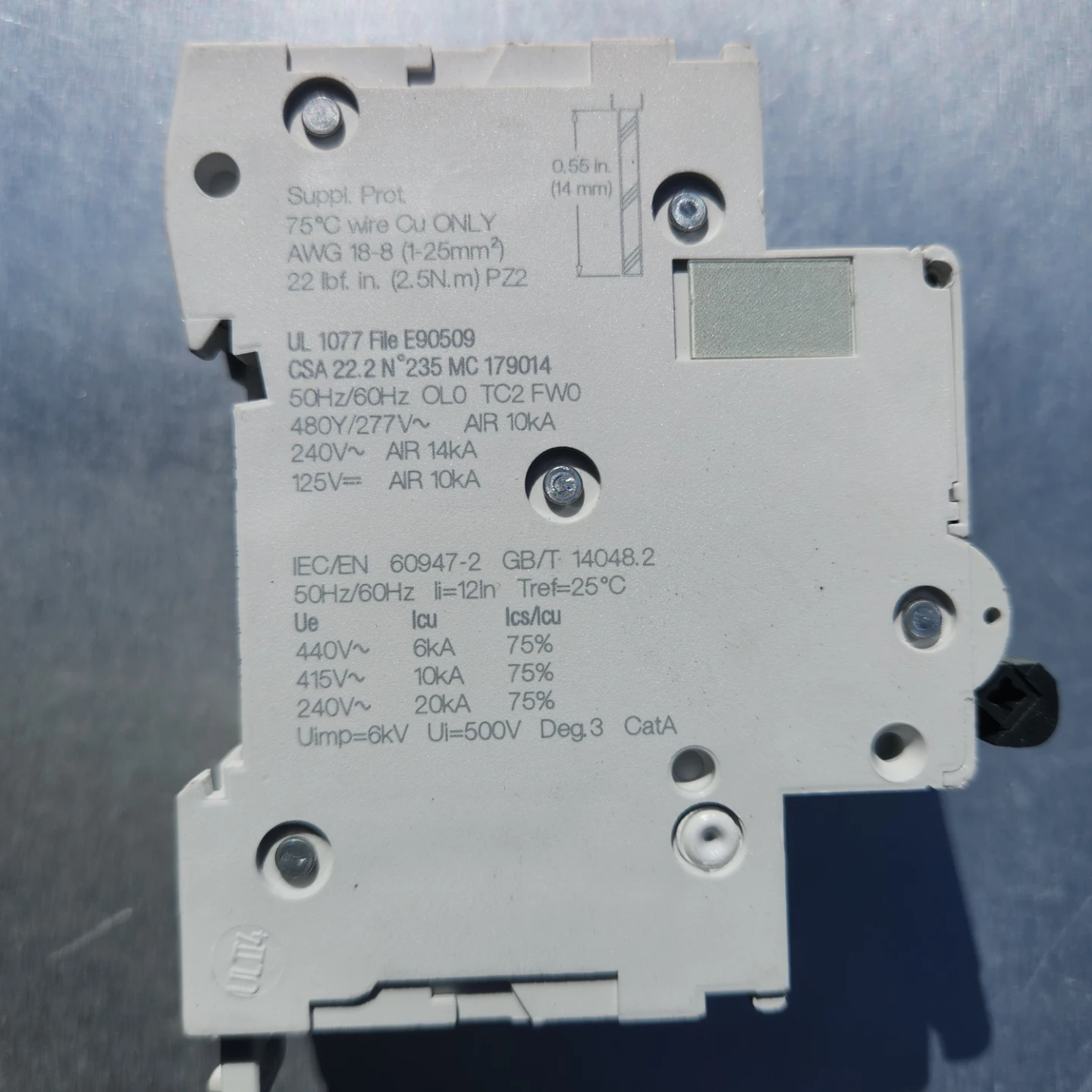 Schneider Electric Multi 9 C60SP 5 amp Circuit Breaker - photo 2