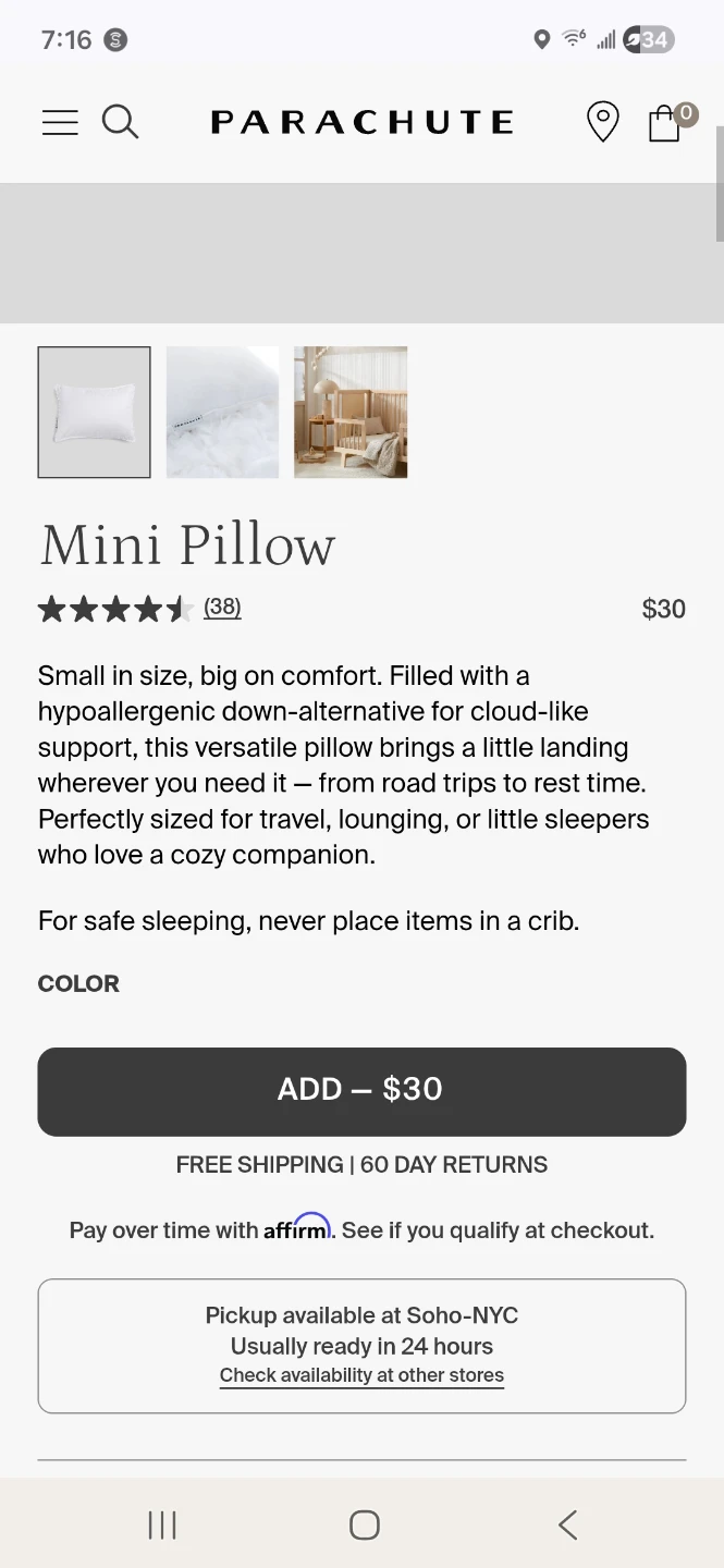 Parachute Down Alternative Toddler Pillow - photo 4