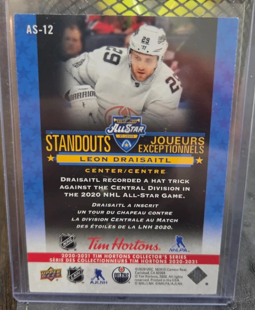 2020-21 Upper Deck Tim Hortons Leon Draisaitl Standouts - photo 2