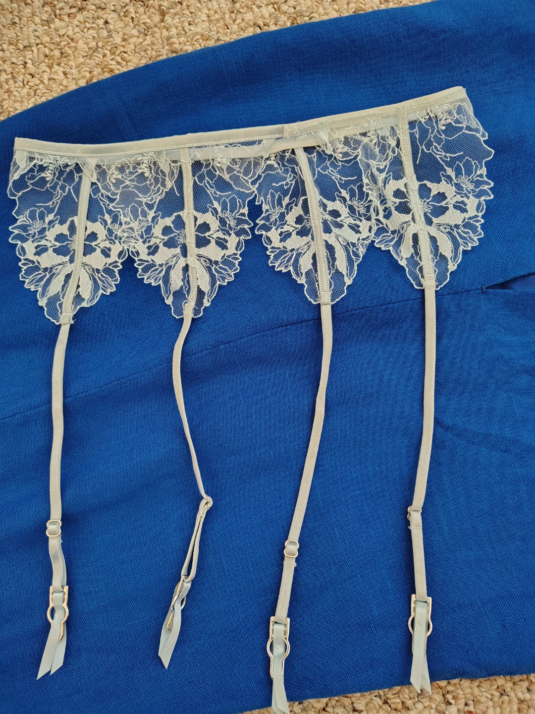 Victoria's secret Light blue Lace Garter Belt - xs - photo 2