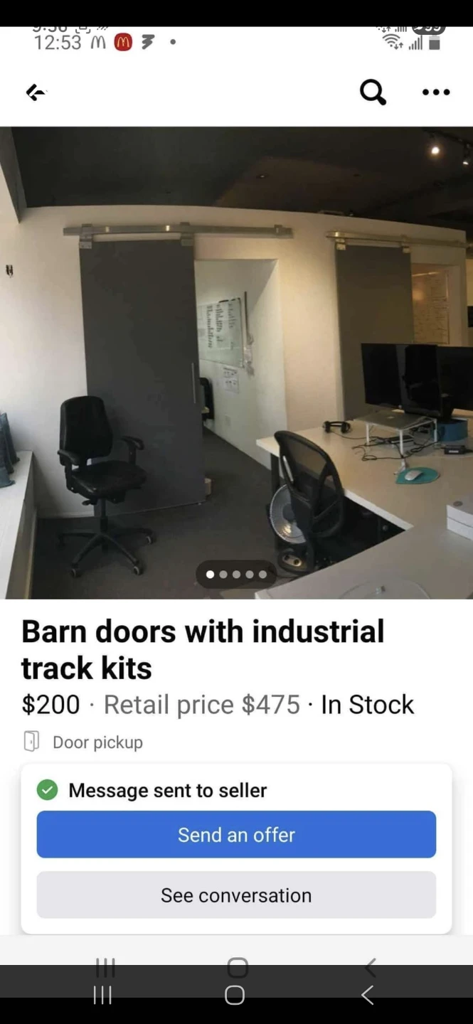 Barn doors with industrial track kits - photo 2