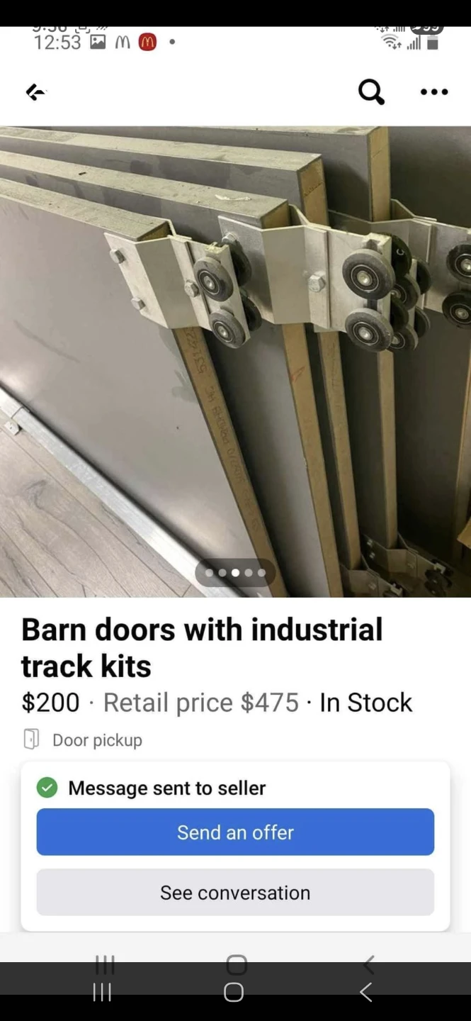 Barn doors with industrial track kits - photo 3