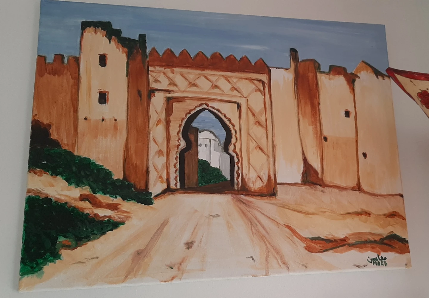 Acrylic Painting of Moroccan Gate