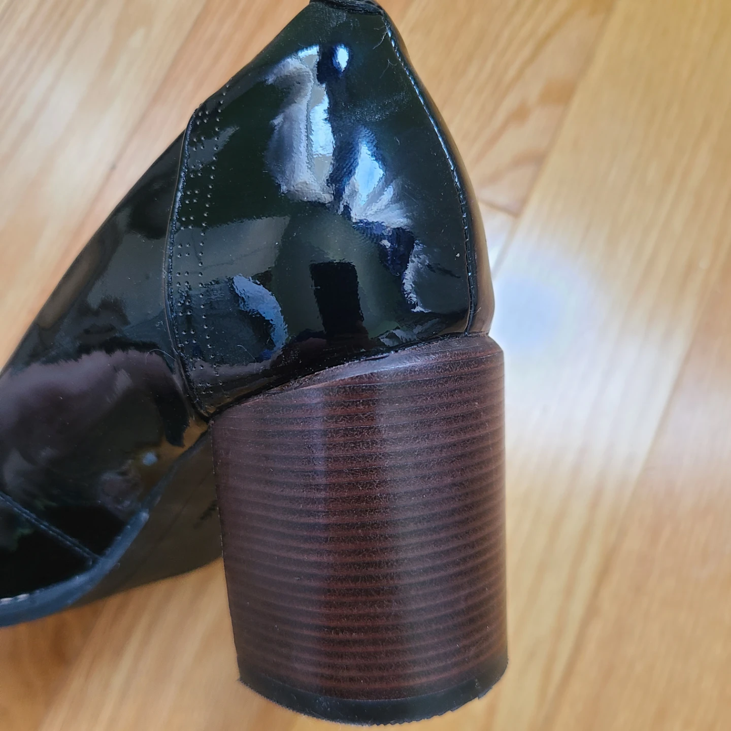 Clarks Leather Block Heel Shoes Size 7B 🌱 - photo 5