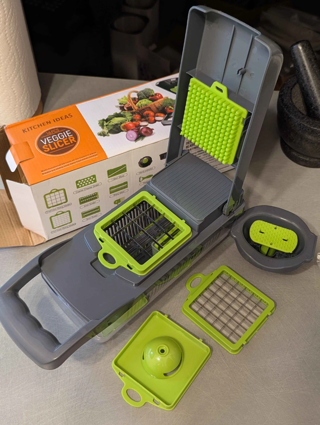 ✨NEW✨ Veggie Slicer & Chopper Multi-Blade Set from Kitchen Ideas