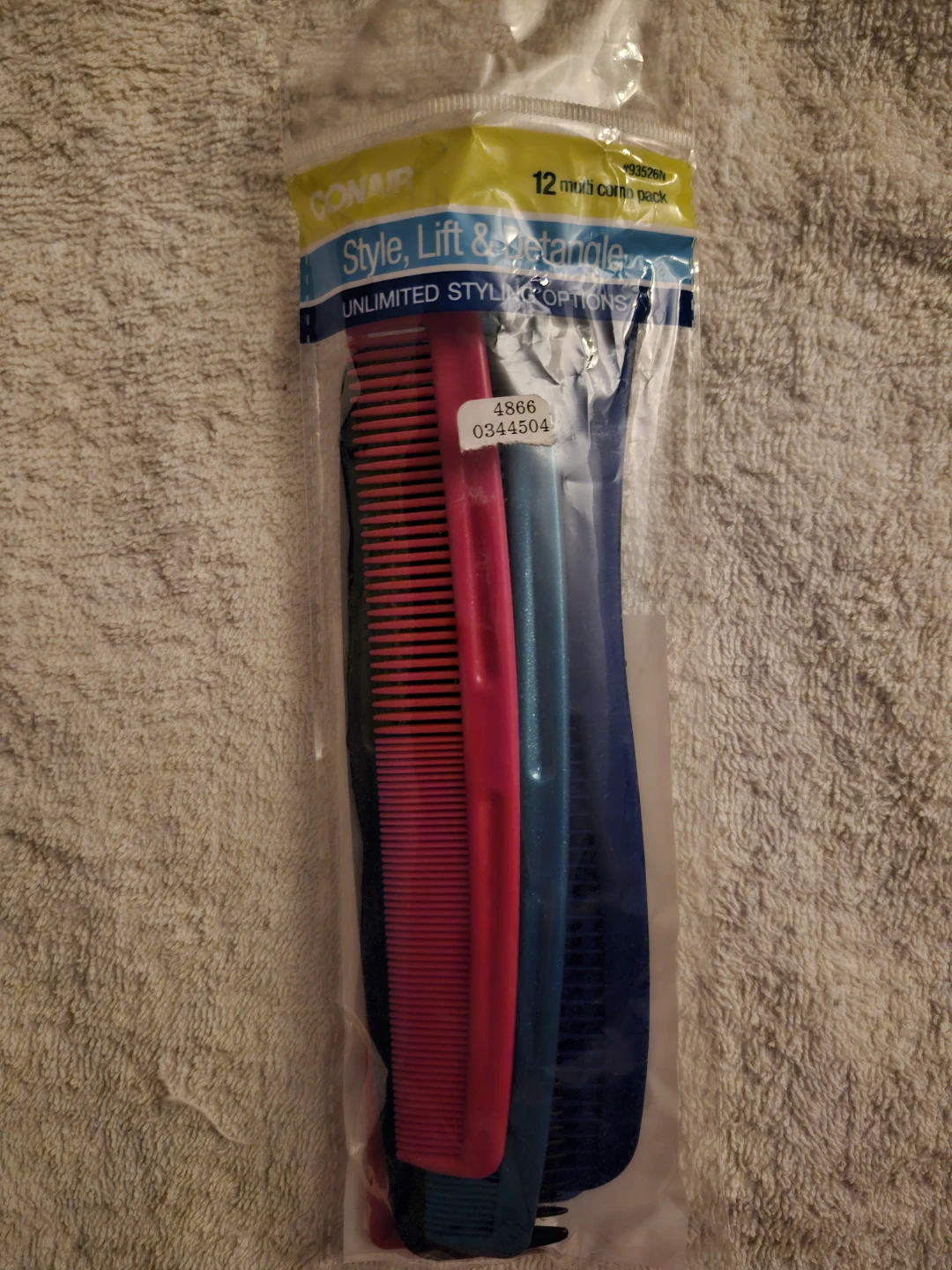 New Conair 8 HAIR COMBS, Lift, Detangle, Style