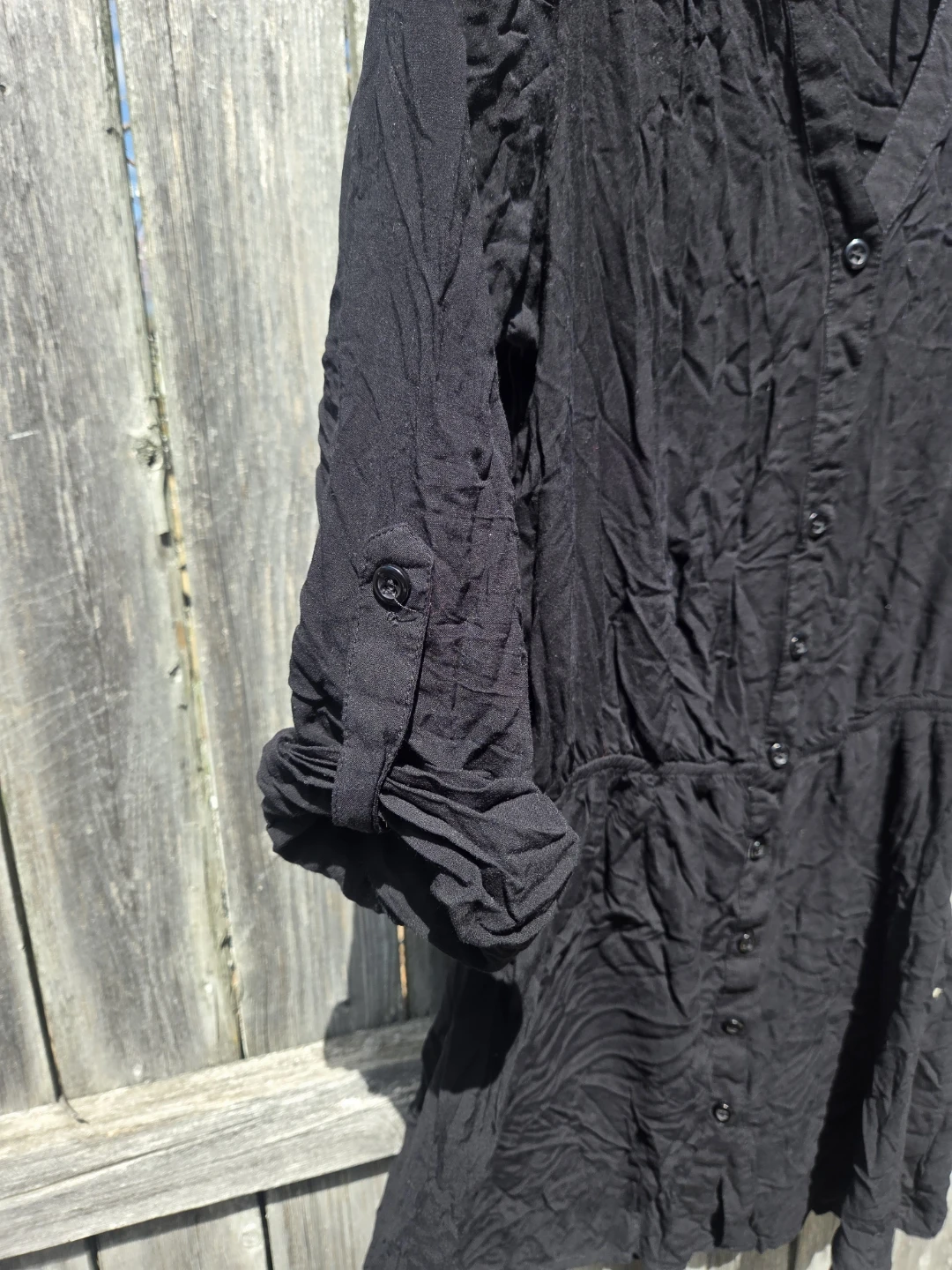 HAVE & HAVE Black Button-Up Shirt dress - photo 3