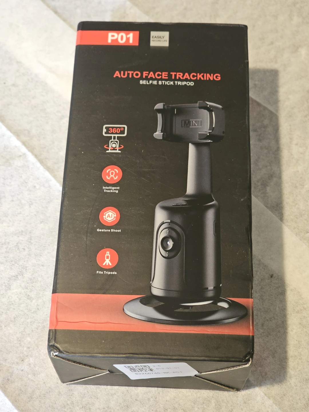 P01 Auto Face Tracking Selfie Stick Tripod Gimbal