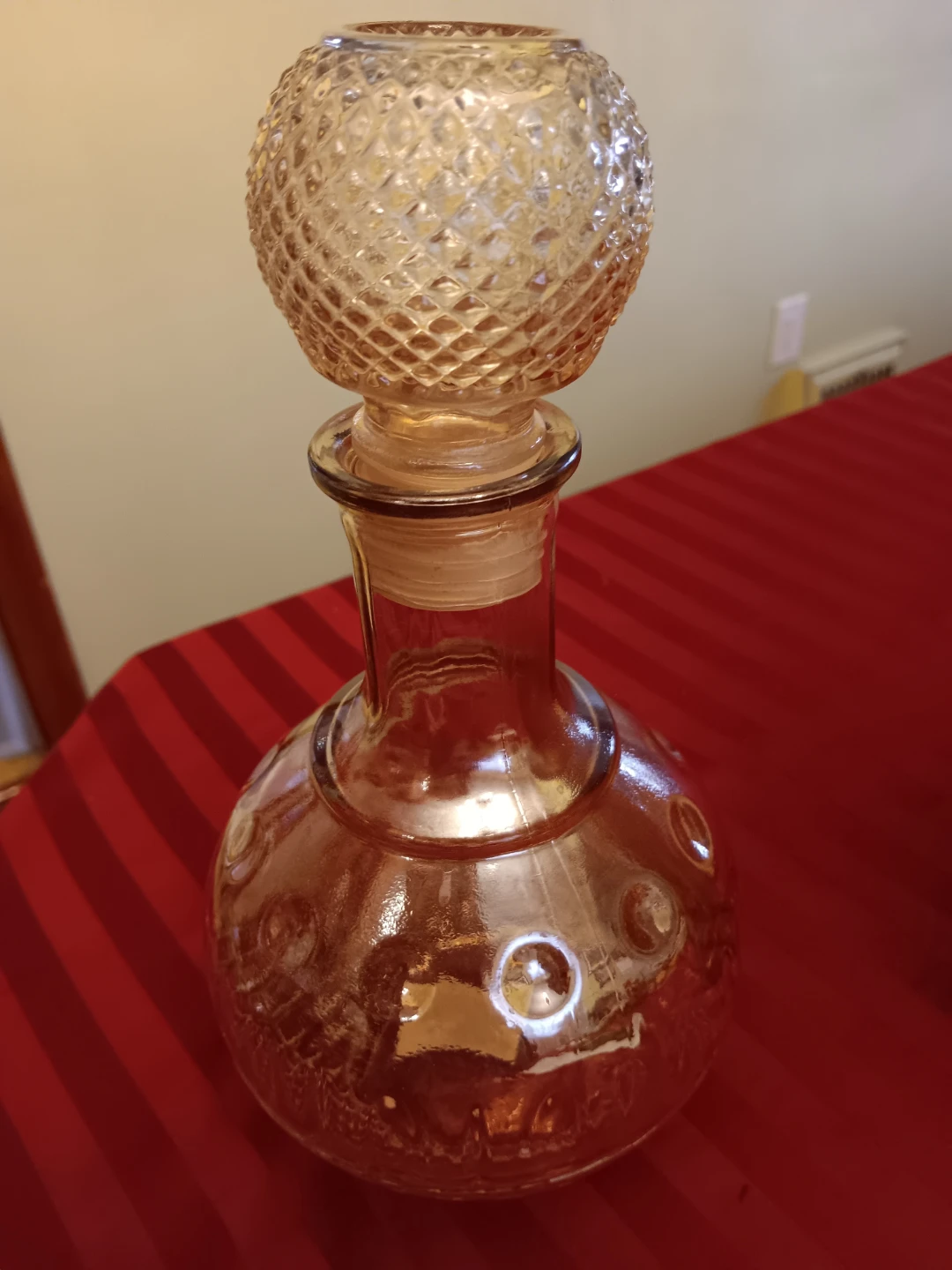 Amber Glass Decanter with Stopper