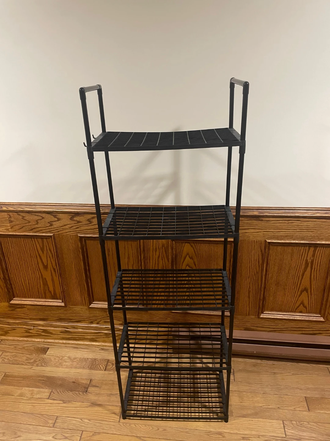 Black 5-Tier plastic Shelf Unit