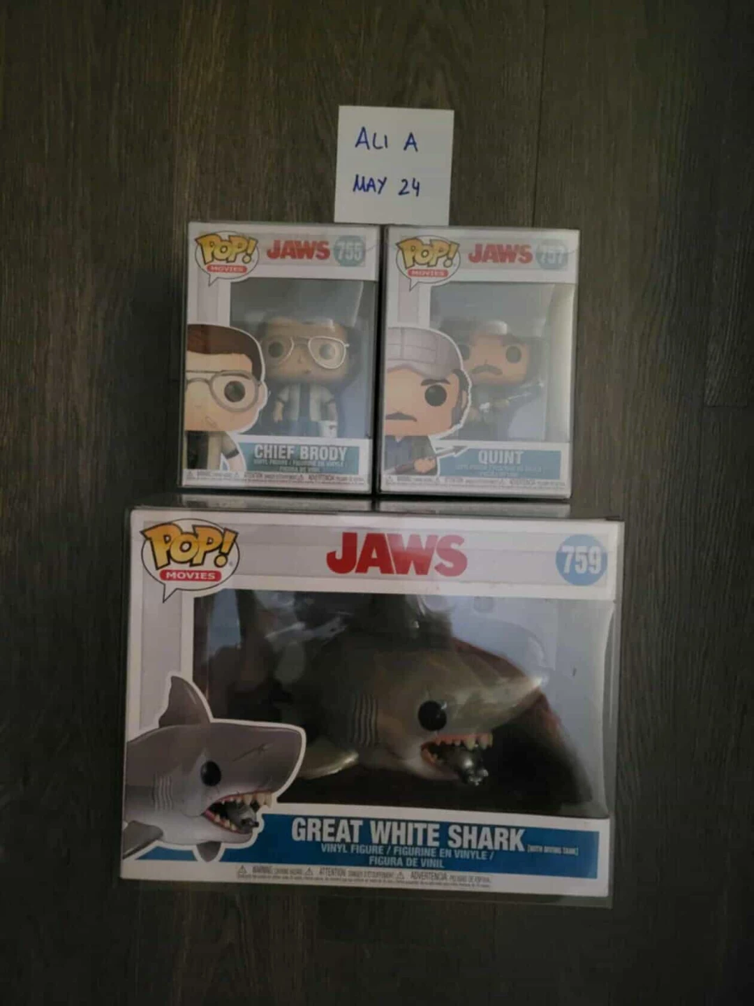 Funko Pop! Jaws Collection Chief Brody, Quint, Great White Shark