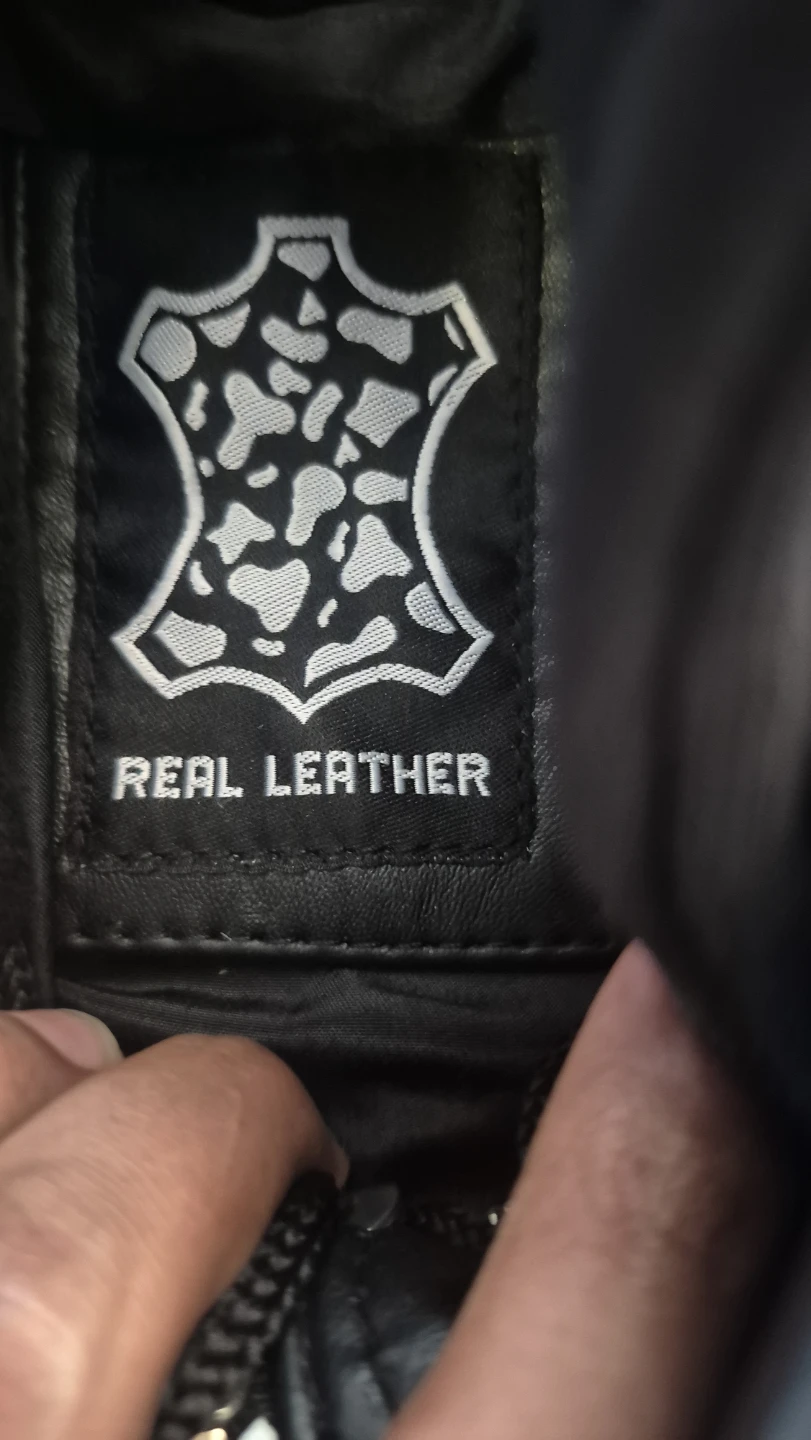 Black Real Leather Jacket with Hood - photo 2