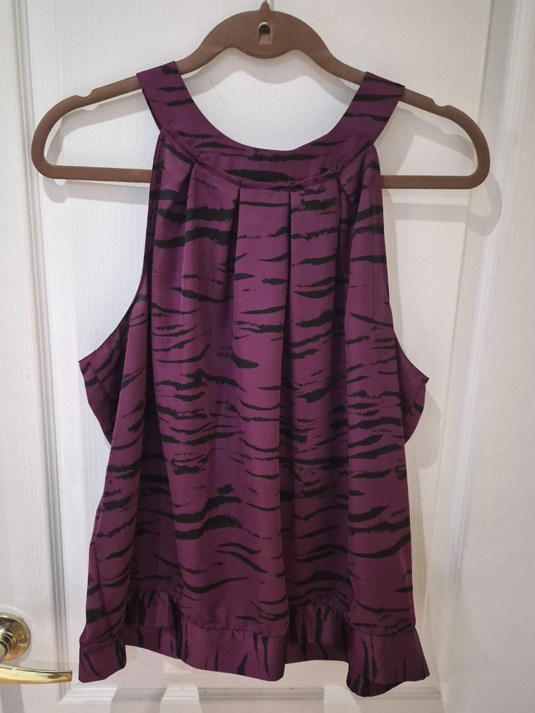 DKNY Women's Zebra Print Top