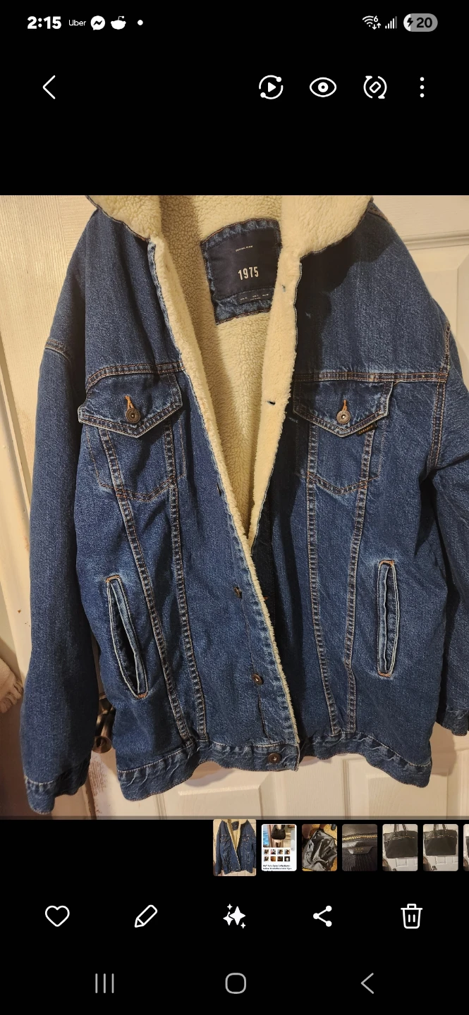 Levis sherpa tall jean jacket