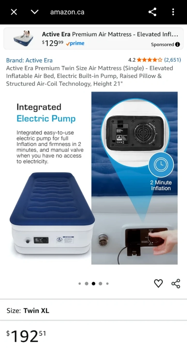 Active Era Twin XL Premium Air Mattress - photo 5