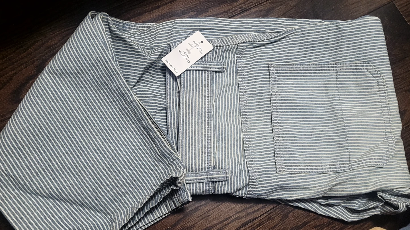 Gap Kids Striped Carpenter Pants Size 14 Husky