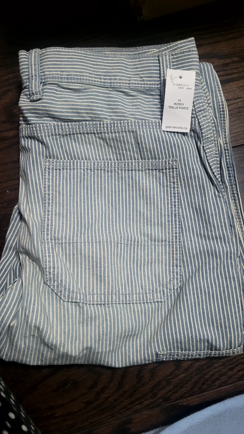 Gap Kids Striped Carpenter Pants Size 14 Husky - photo 2