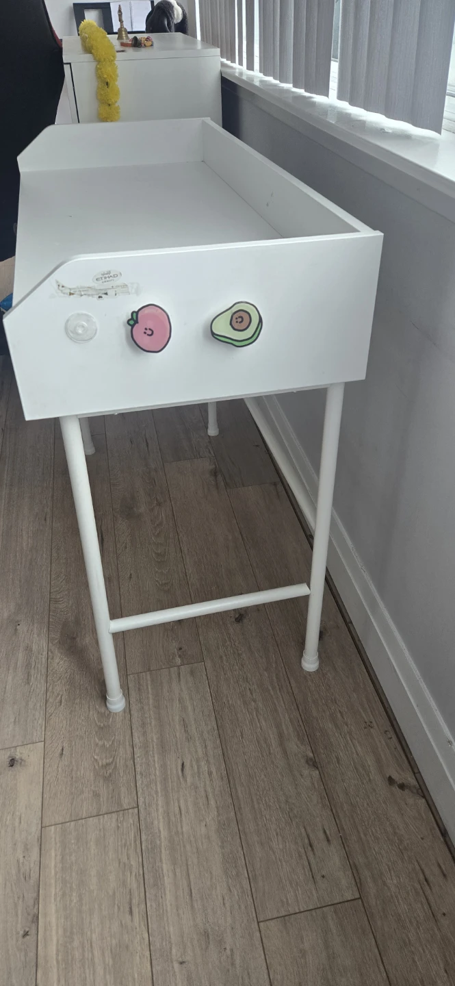 White Kids Desk with Drawer - photo 3