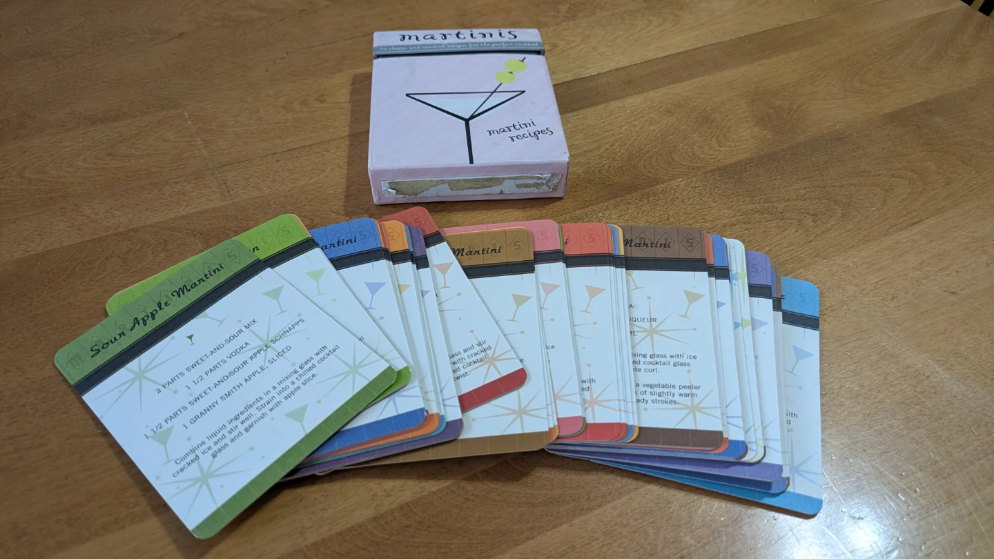 Martini Recipes Card Set - photo 2