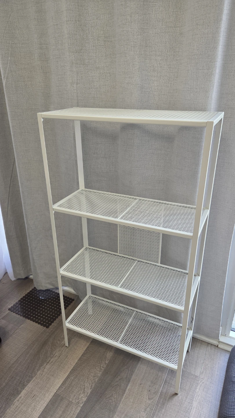 🌱Ikea White Metal 4-Shelf Storage Unit