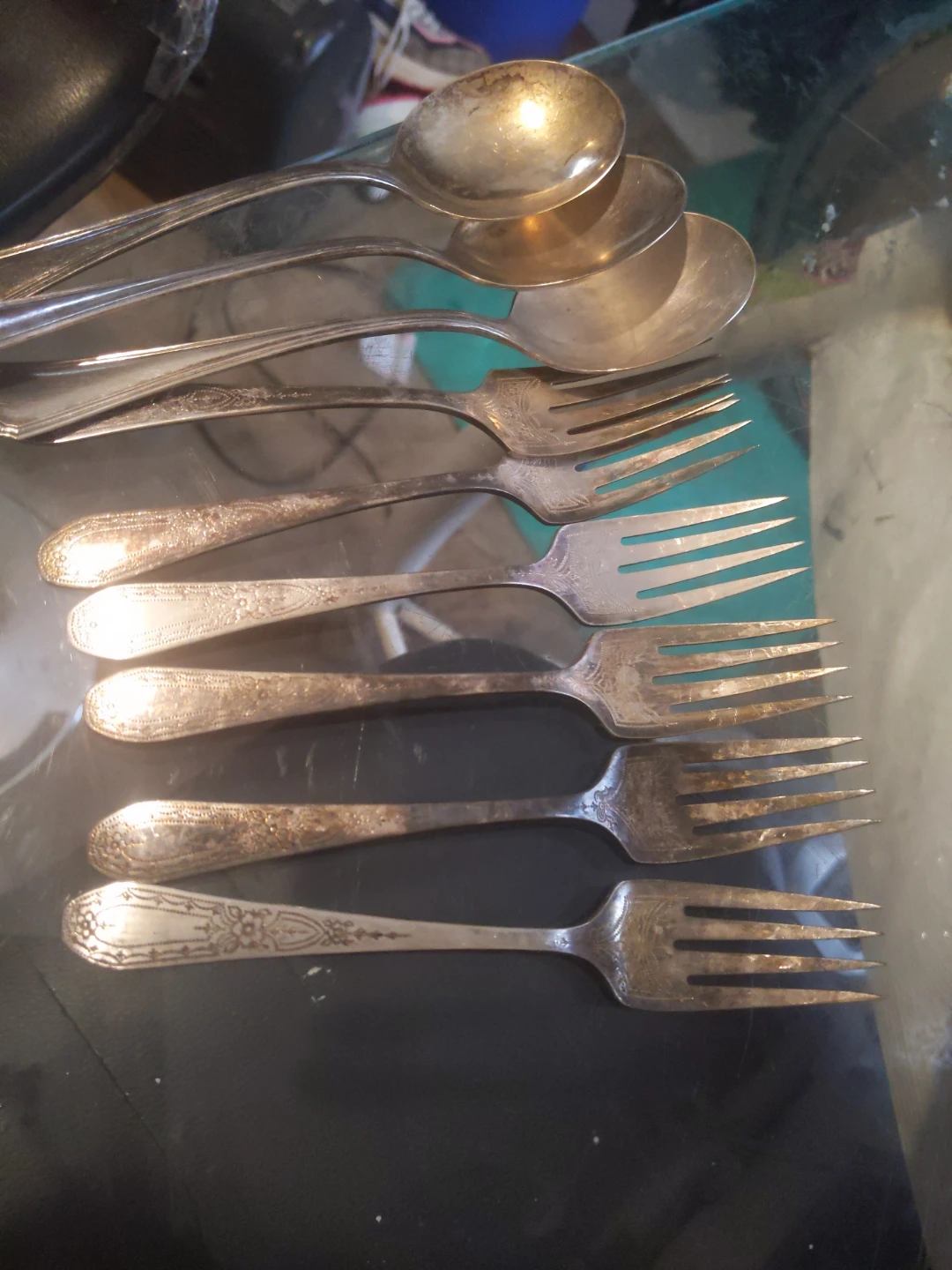 Vintage Silverware Set - Spoons and Forks