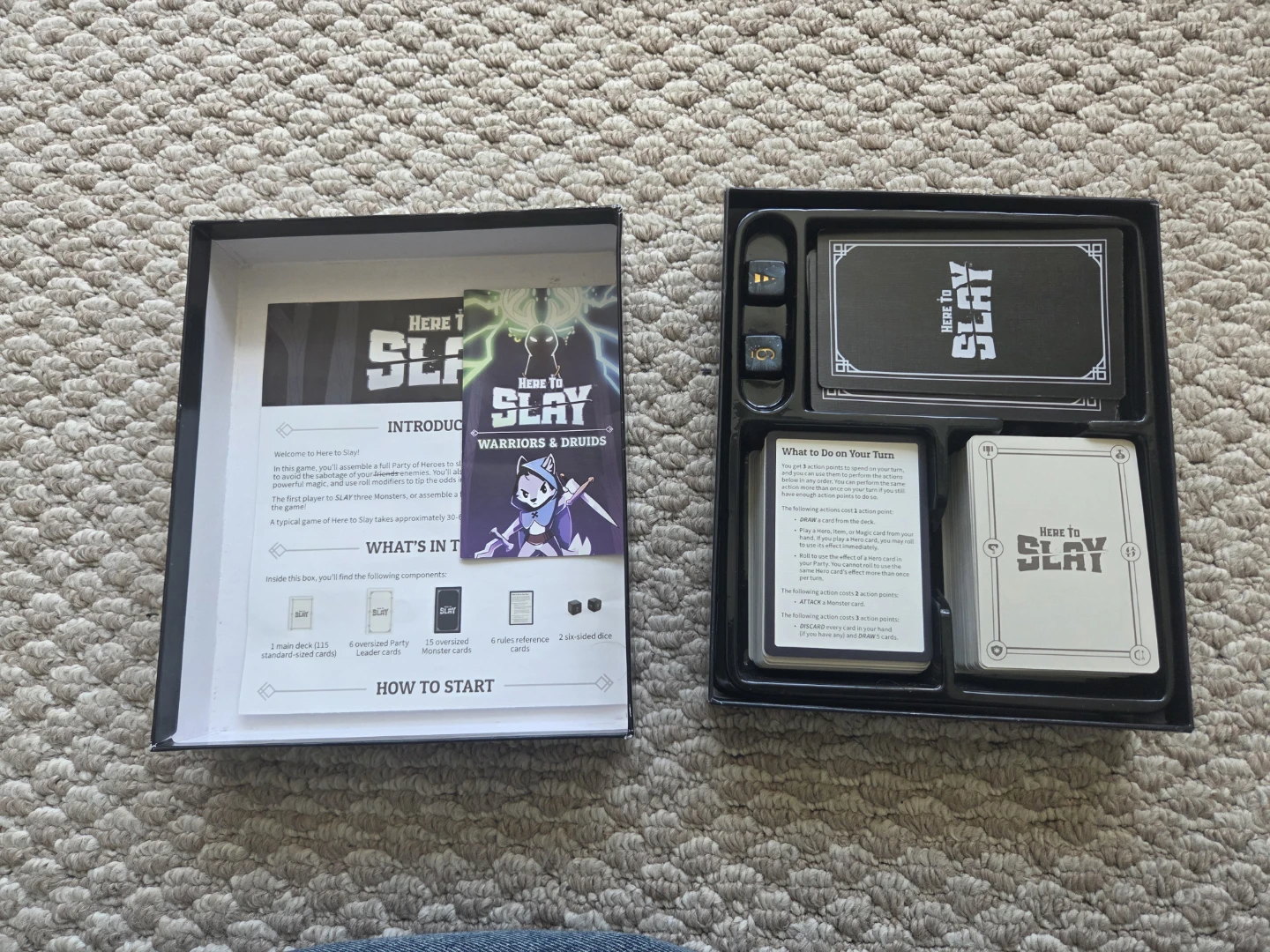 Here to slay card game plus warriors and druids expansion - photo 3