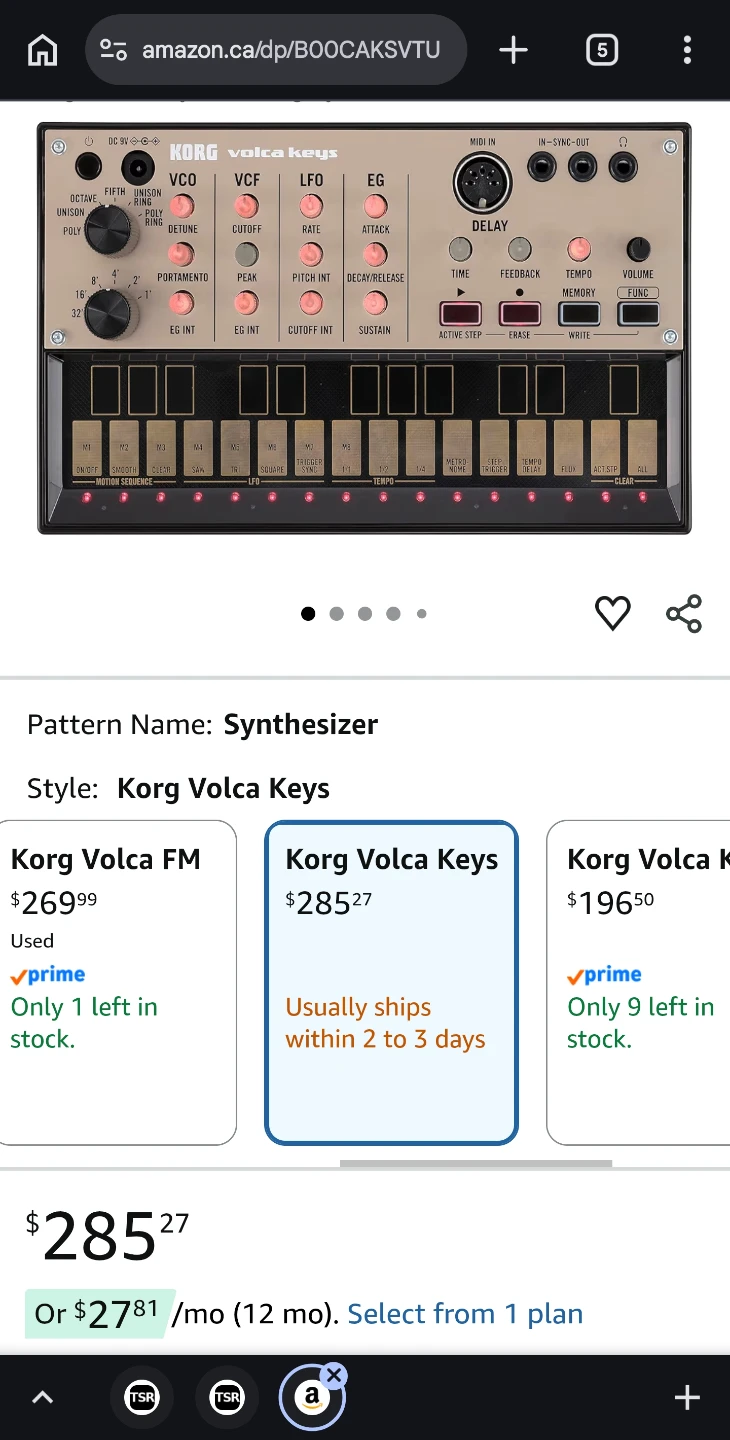 Korg Volca Keys Synthesizer